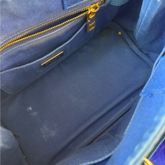 Prada Royal Blue Canvas Tote - Picture 4 of 12